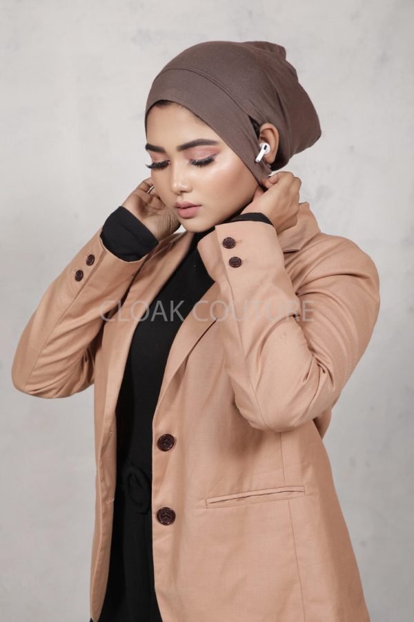 Stone Ear-slit Access Hijab Cap