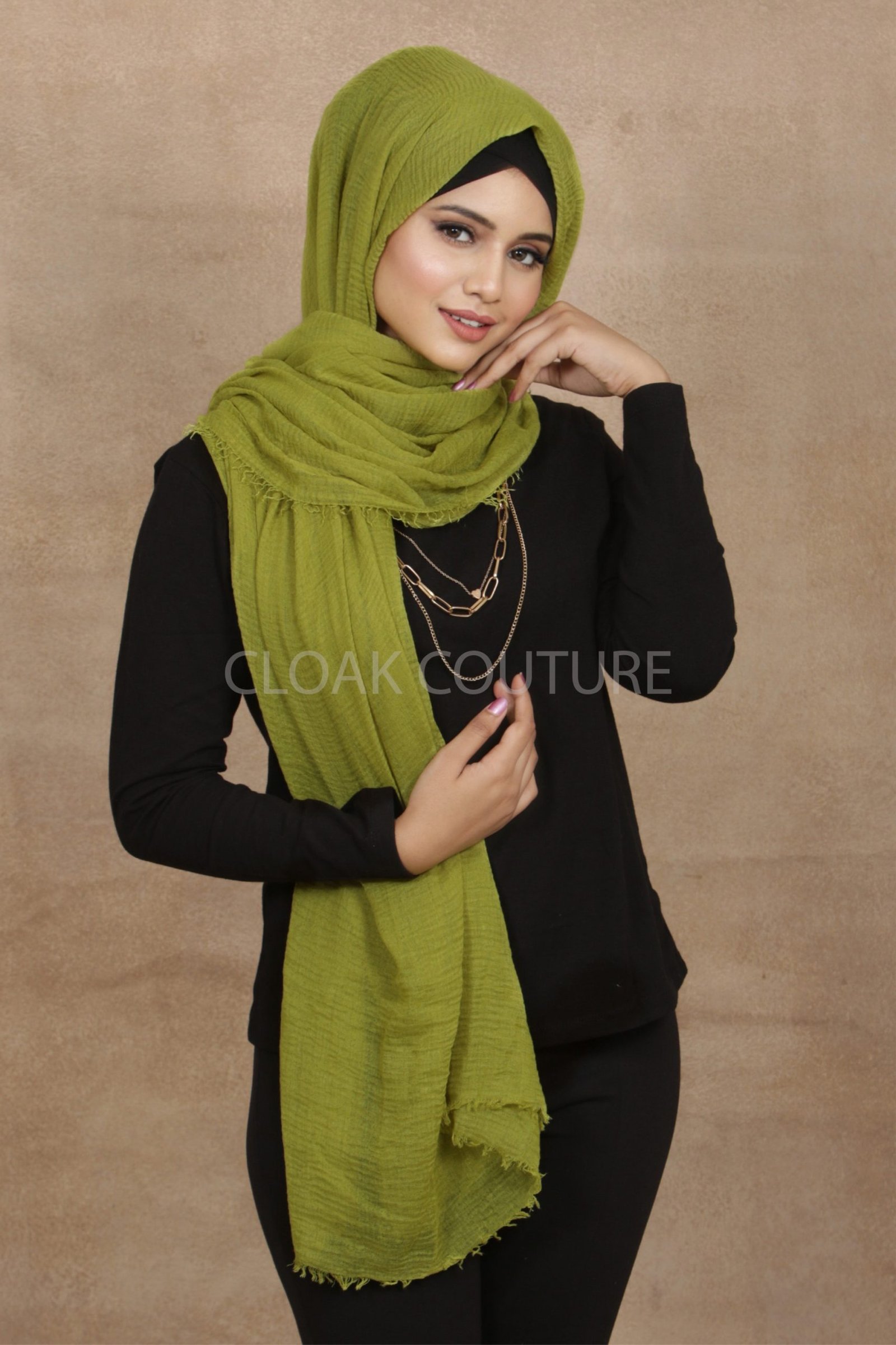 Pear Crinkled Cotton Hijab