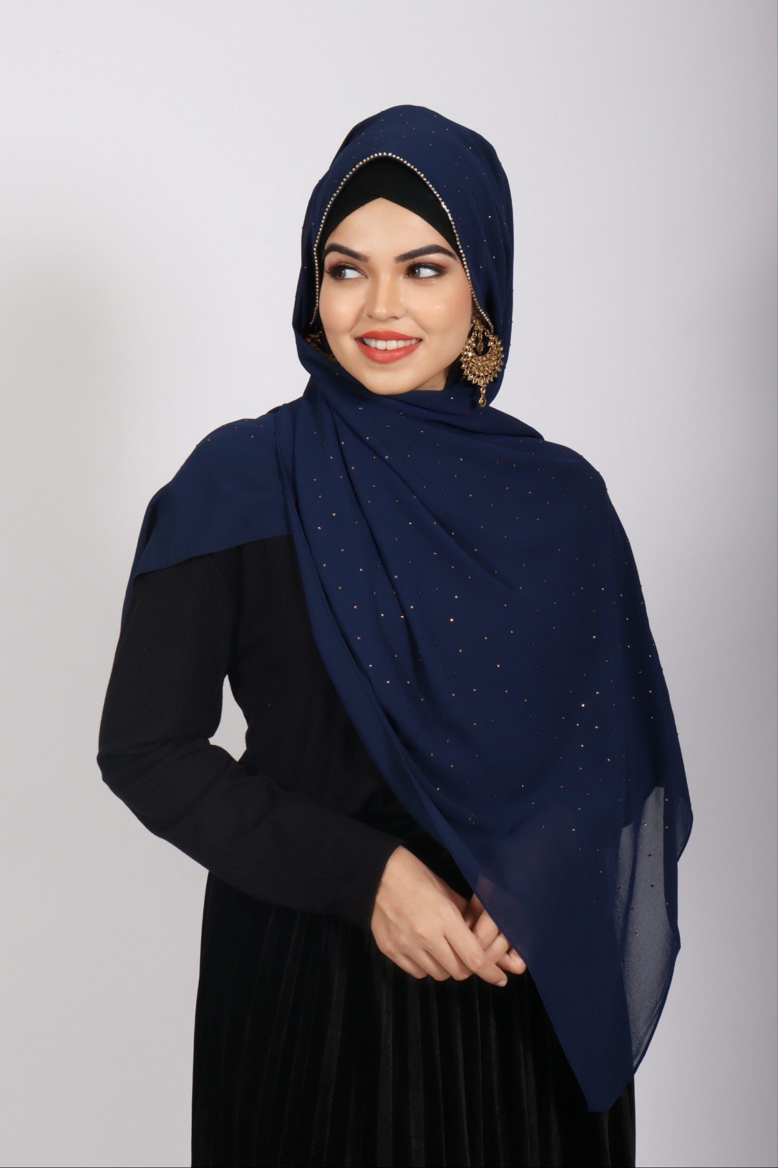 Hana Rhinestone Georgette Hijab - Image 2
