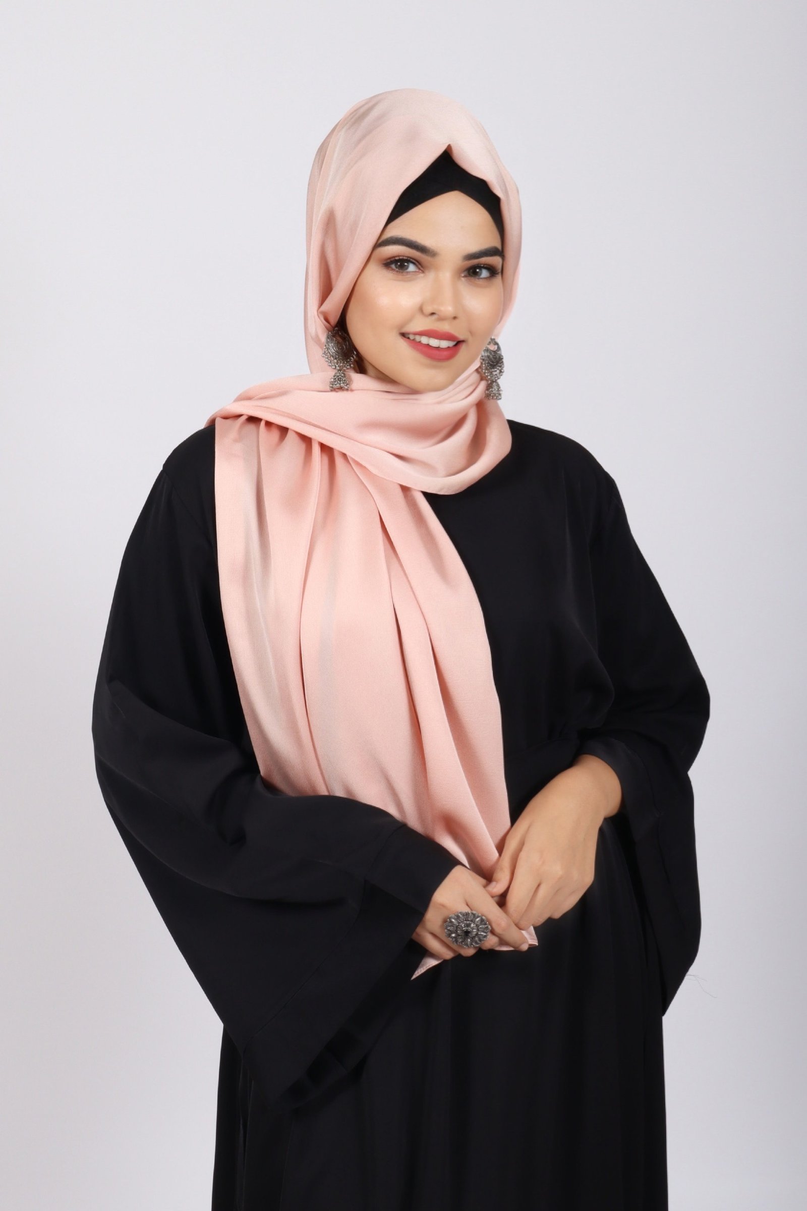 Blush Turkish Silk Hijab - Image 2