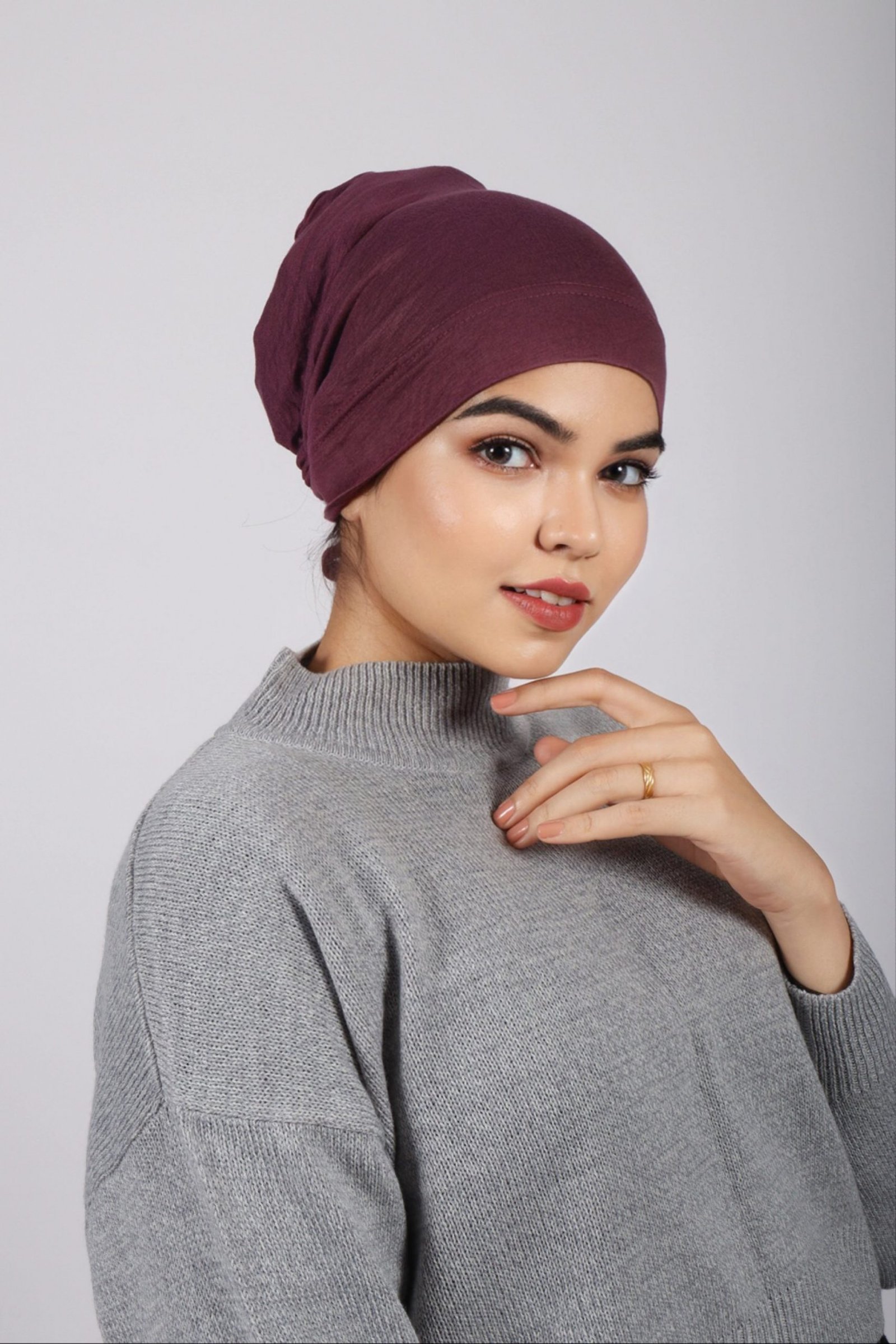 Mulberry Tieback Hijab Cap