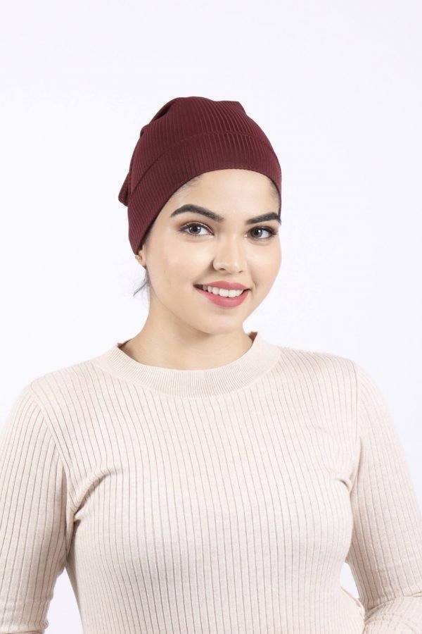 Wine Ribbed Tube Cap