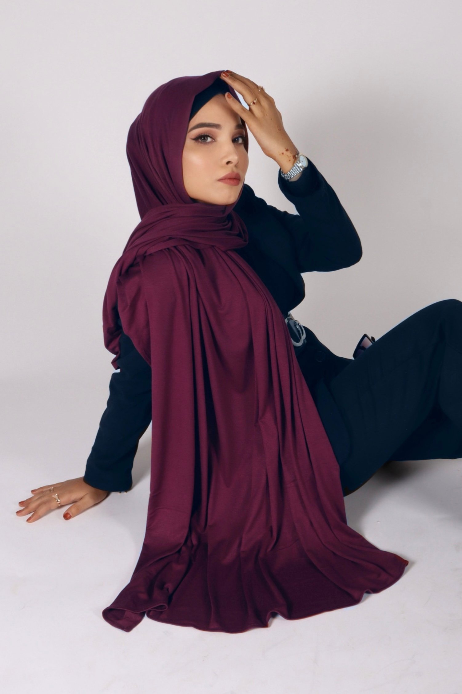 Vintage Wine Premium jersey Hijab - Image 2