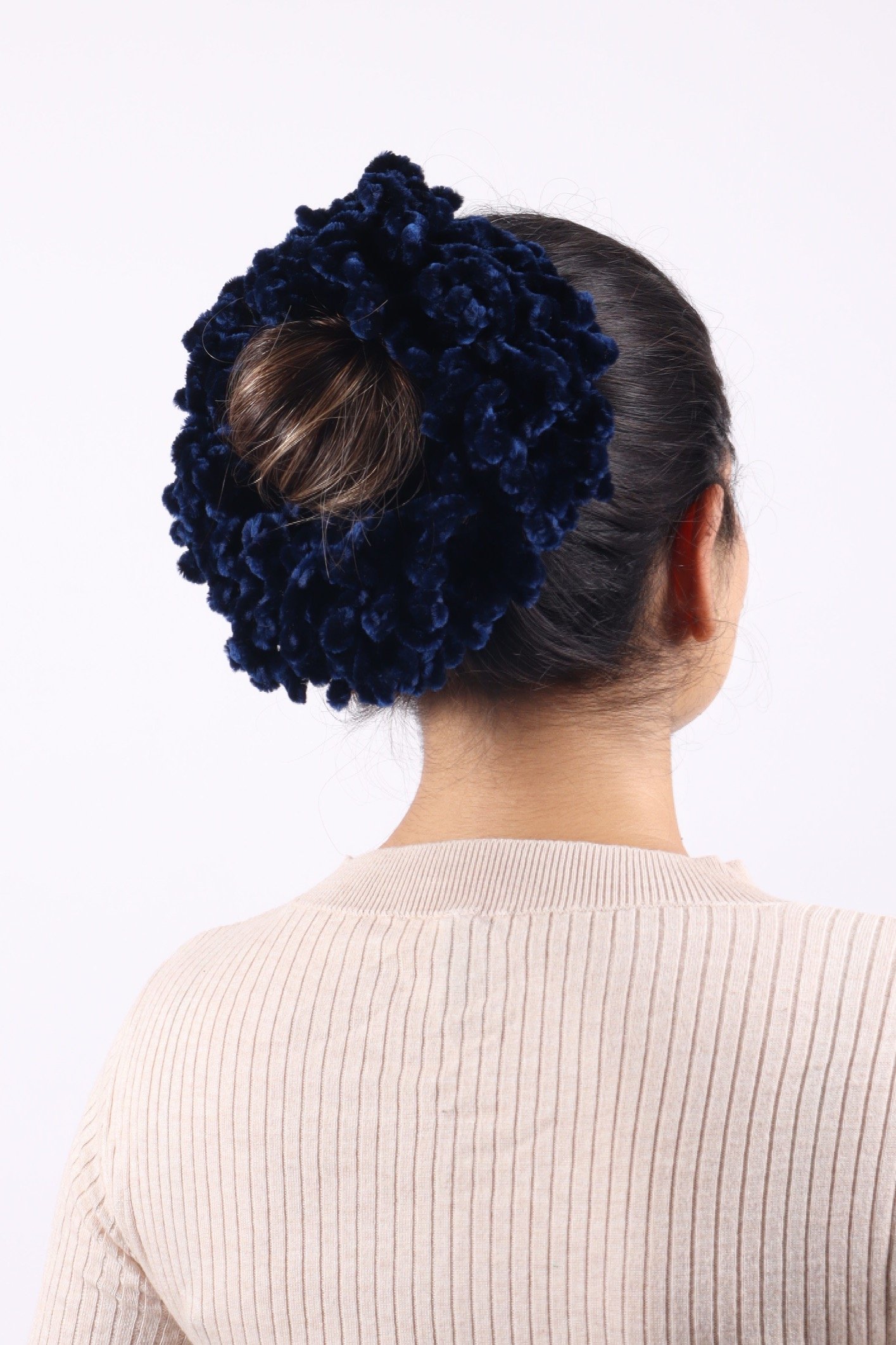Navy Volumizing Scrunchie - Image 2