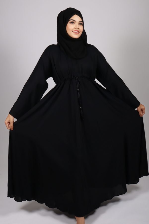 Amaira Flared Emirati Abaya - Black