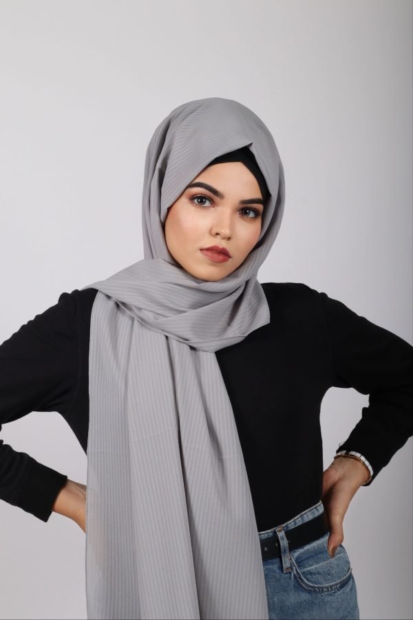 422C329F-0A79-42AC-B37B-AE4A4333B316 Smoke Turkish Textured Chiffon Hijab