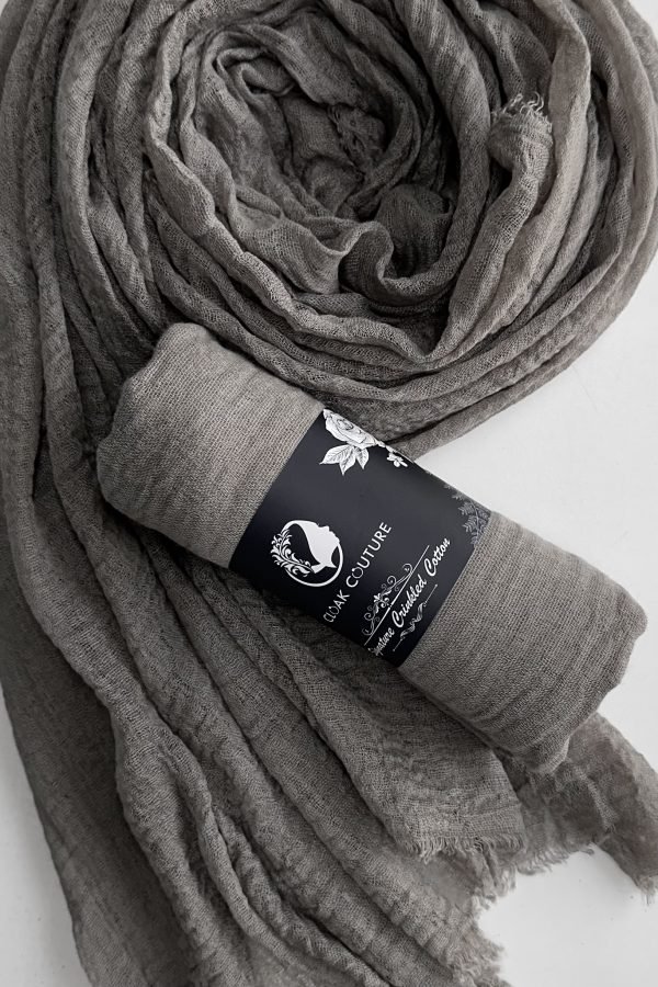 IMG_6225 Rock Crinkled Cotton Hijab