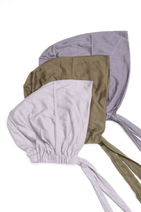 Grey Tones Set of 3 Tieback Hijab Caps