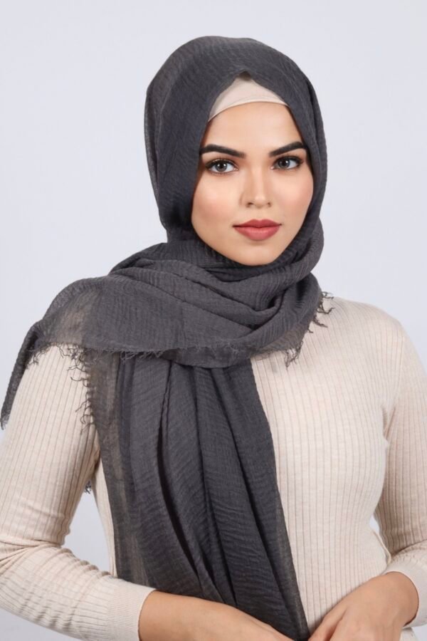Wolf Ombre Crinkled Cotton Hijab
