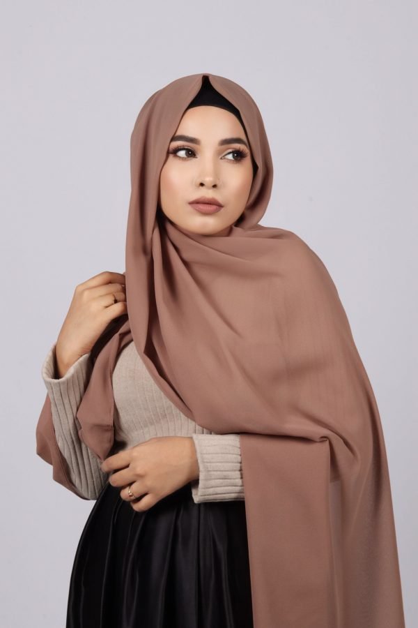 3292BD6E-5F7B-4A38-8427-116F74CB3C11 Mocha Premium Chiffon Hijab