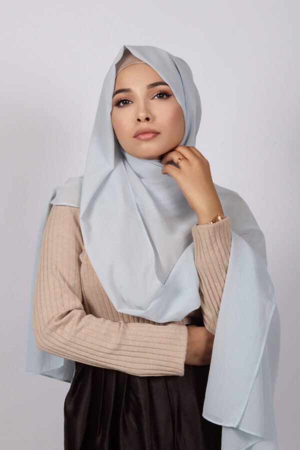 Powder Blue Premium Chiffon Hijab