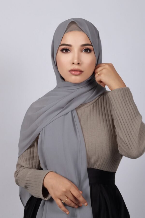 7DE1C7FE-EE3D-4F1A-AC01-CC615660CAD0 Silver Fox Premium Chiffon Hijab