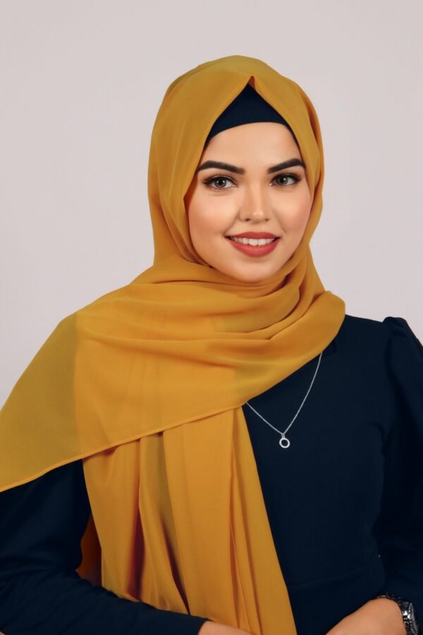 DD4F0CF6-C877-4267-ACFB-BE8E68D521CF Mustard Premium Chiffon Hijab