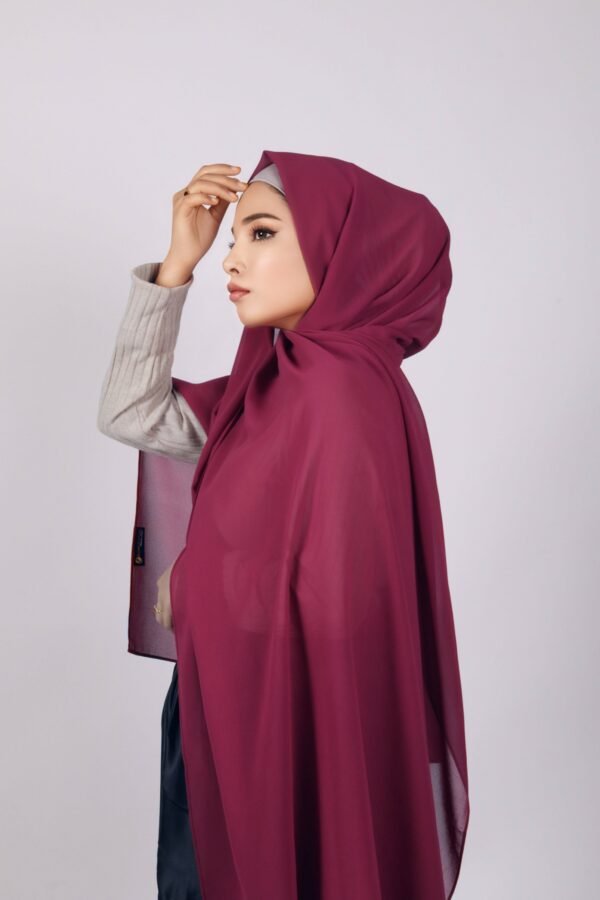 Raspberry Premium Chiffon Hijab