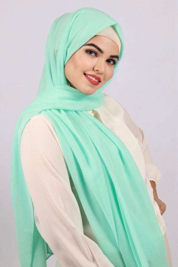 F209B5F8-05F8-4233-9507-FE15B95F76CE Mint Premium Chiffon Hijab