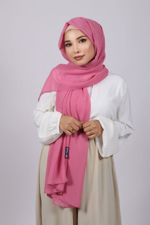 F295FB19-6465-4249-AE7E-C688E749EE6C French Pink Premium Chiffon Hijab