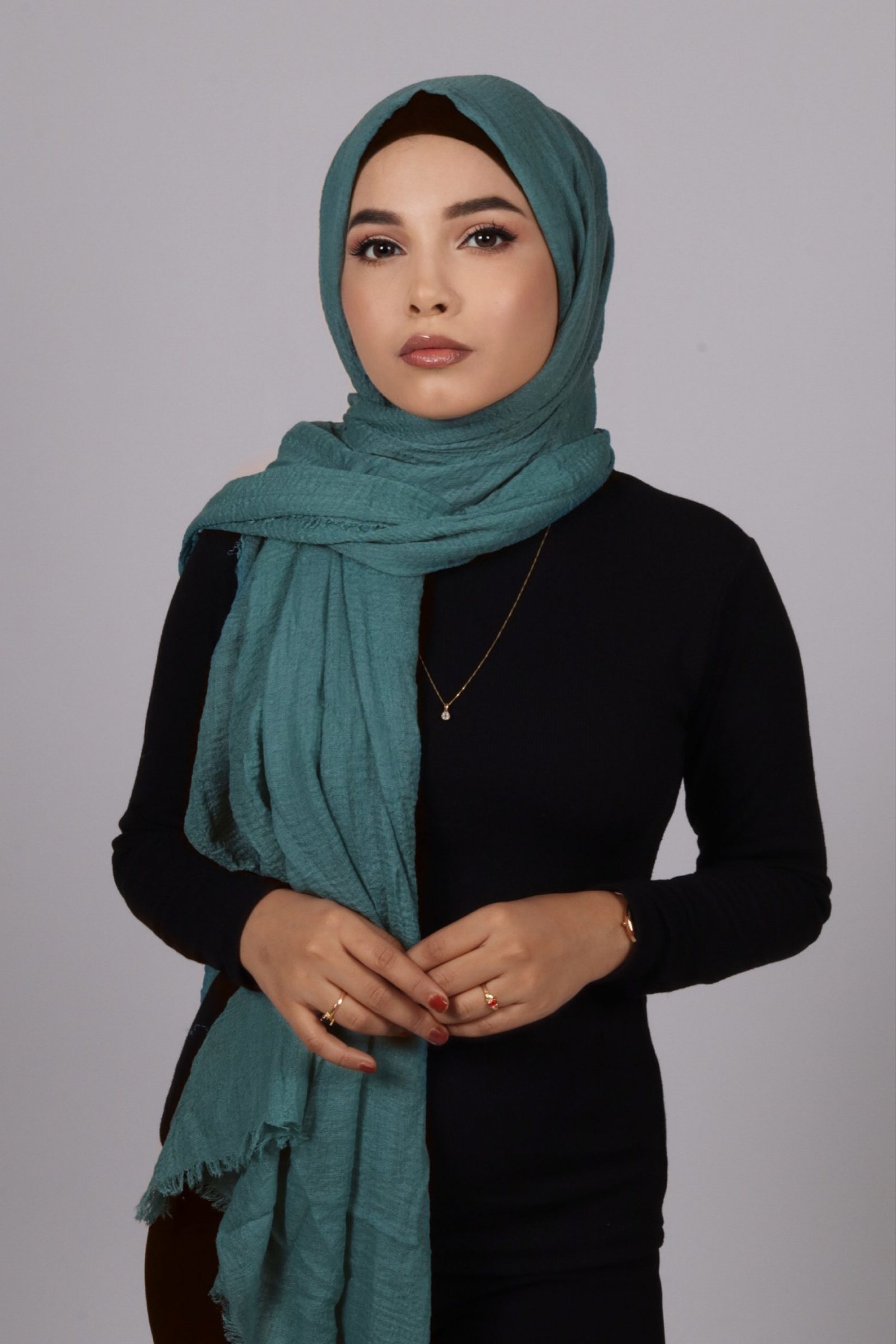 Carribean Crinkled Cotton Hijab - Image 2