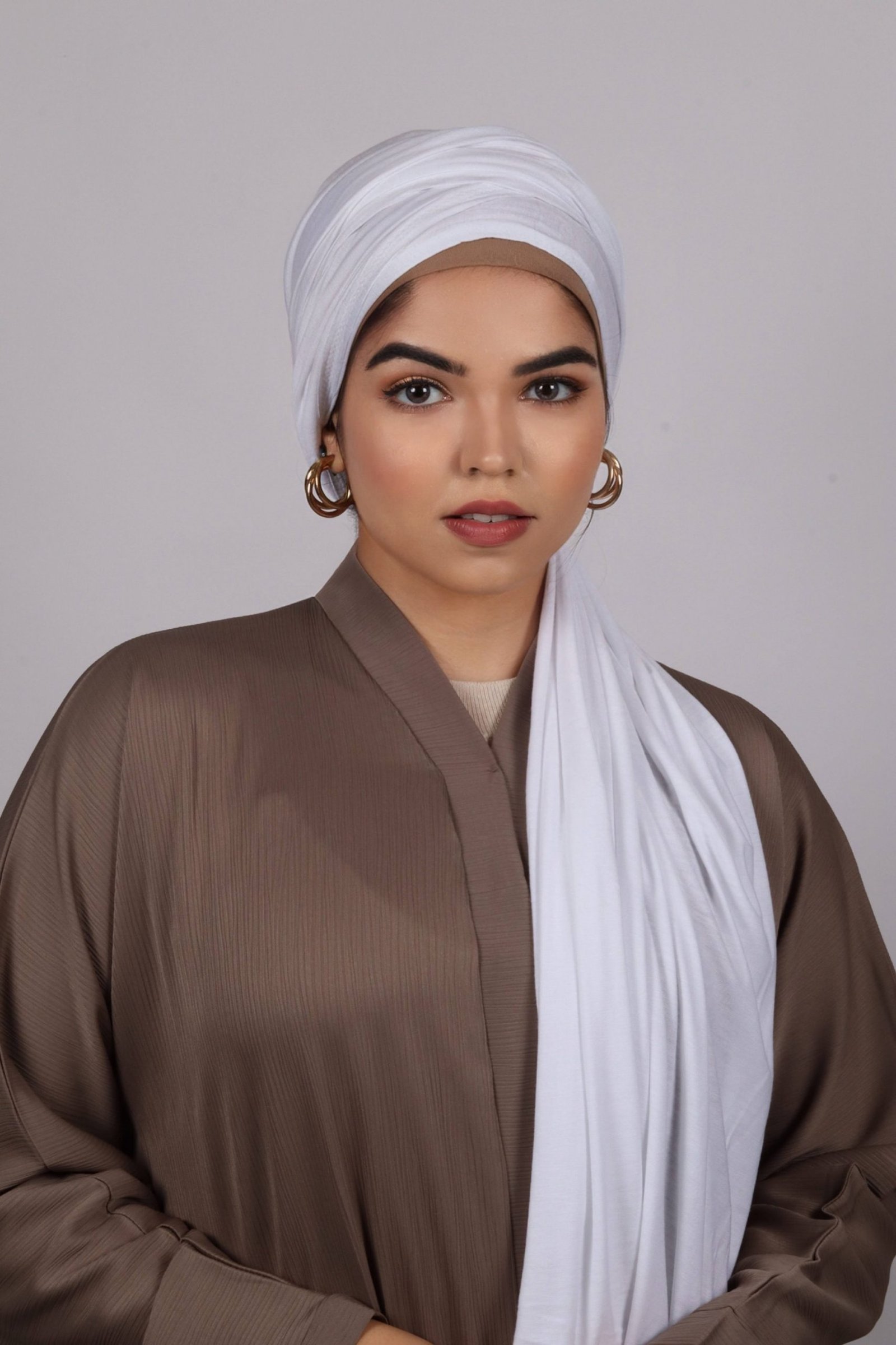 Powder White Classic Jersey Hijab - Image 2