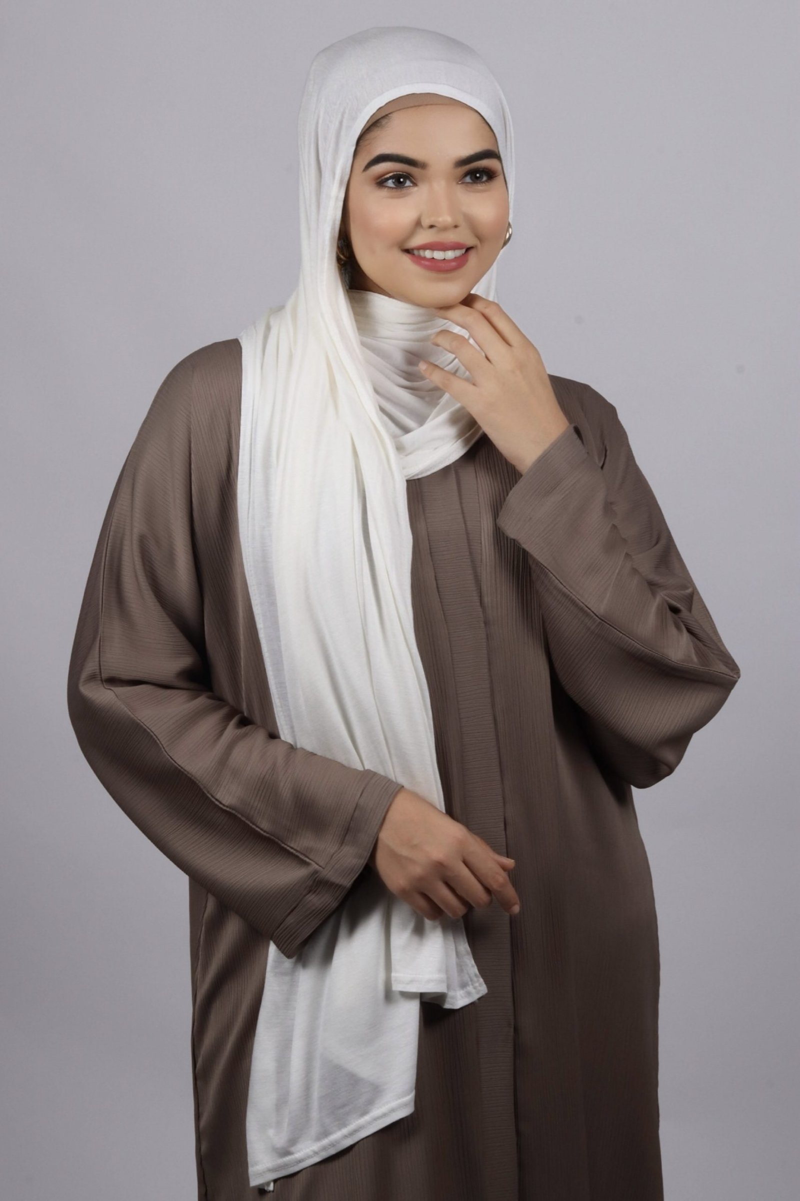 Snow White Classic Jersey Hijab - Image 2