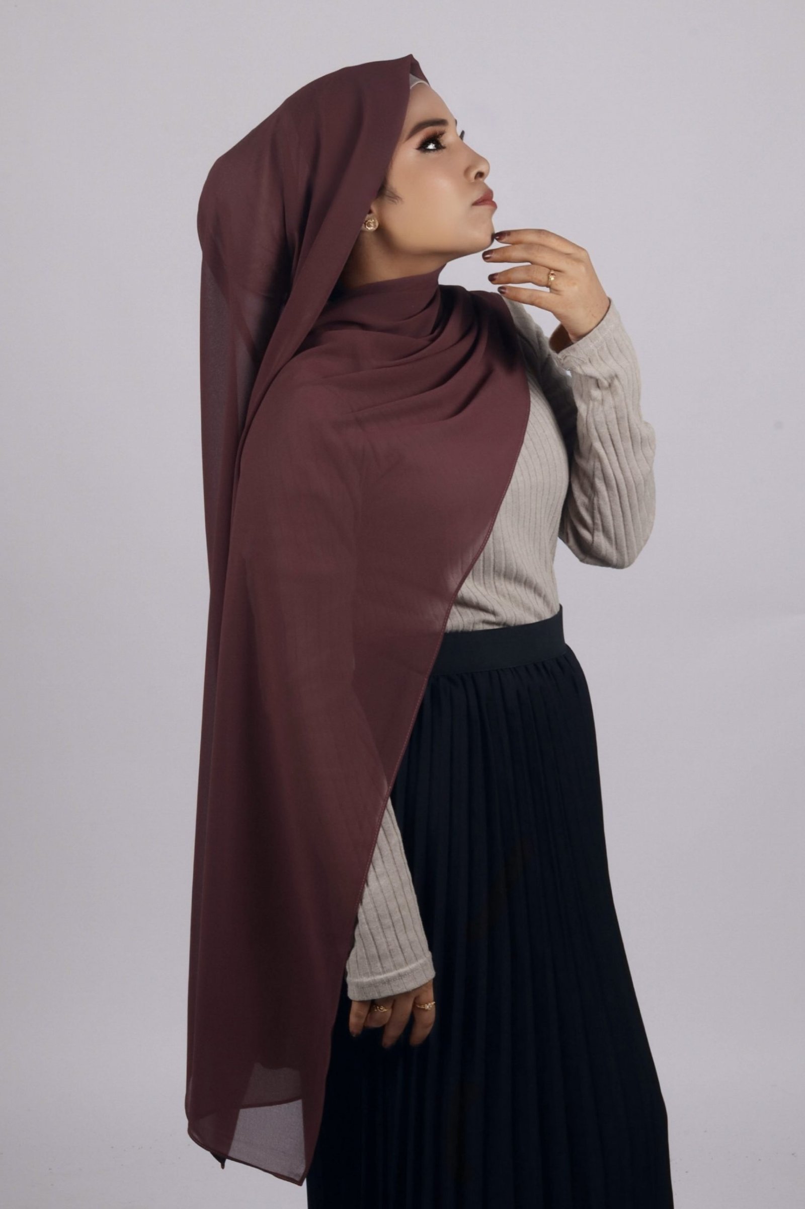 Chococherry Premium Chiffon Hijab