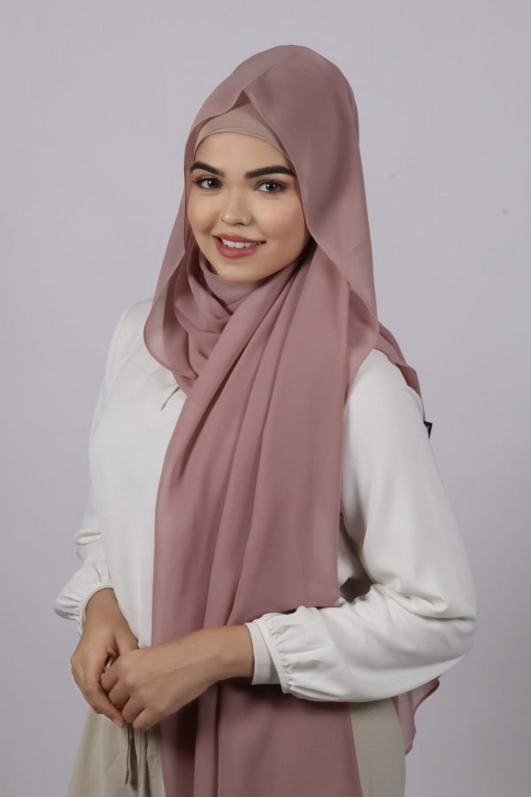 180C9088-9A9F-4898-B056-A75AB18F5391 Dusty Rose Premium Chiffon Hijab