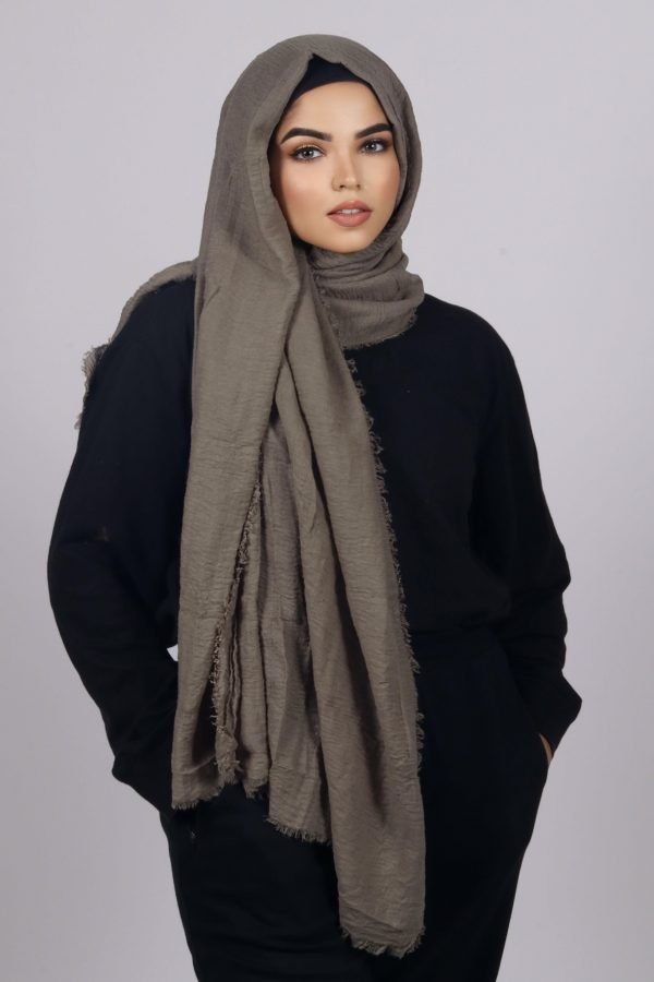 3EB557D1-CF88-4EE3-AFD1-FB58331C6941 Stone Premium Crinkled Cotton Hijab