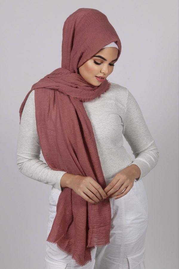 978D83FF-E3A6-4592-AD30-80D5A68BF37F Terracotta Premium Crinkled Cotton Hijab