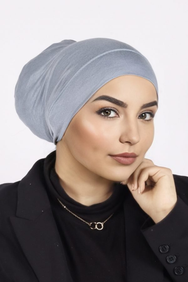 1FAA94C7-BCC2-4329-BBE2-DA82CCCA3E59 Slate Blue Jersey Cotton Tube Hijab Cap