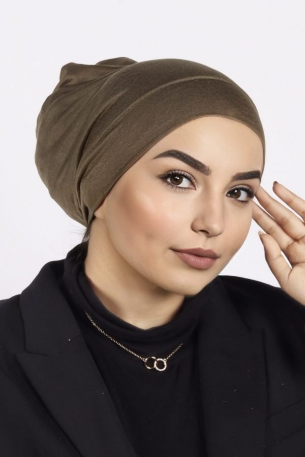 EE7AE854-3E55-4B10-A74D-003B0B48E5A1 Olive Jersey Cotton Tube Hijab Cap